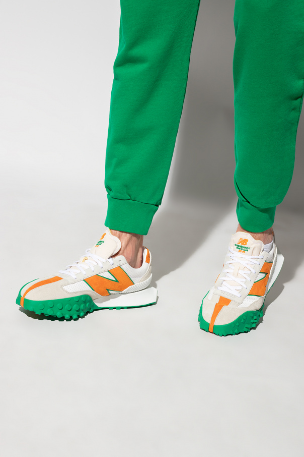 Orange New Balance x Casablanca New Balance SchaferandweinerShops Cambodia New Balance logo at the upper chest